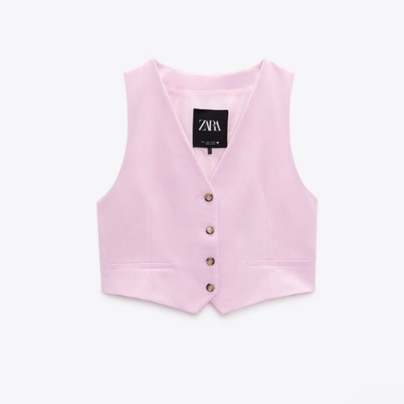 Zara Pink Vest Short Set - Picture 2 of 4